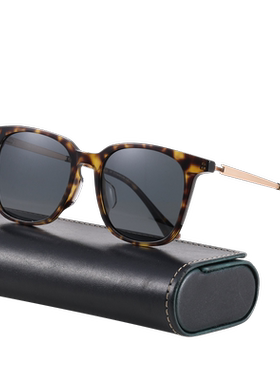 大脸复古风豹纹可配近视太阳镜