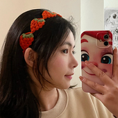 手工DIY编织草莓发带钩针毛线自制小红书同款 发绳送闺蜜女友礼物