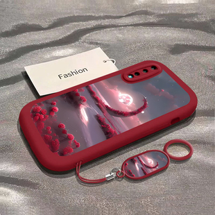 适用荣耀Play3手机壳honor保护套新款硅胶镜头全包创意时尚个性防摔套花海月亮男女同款网红手机软壳挂绳潮流