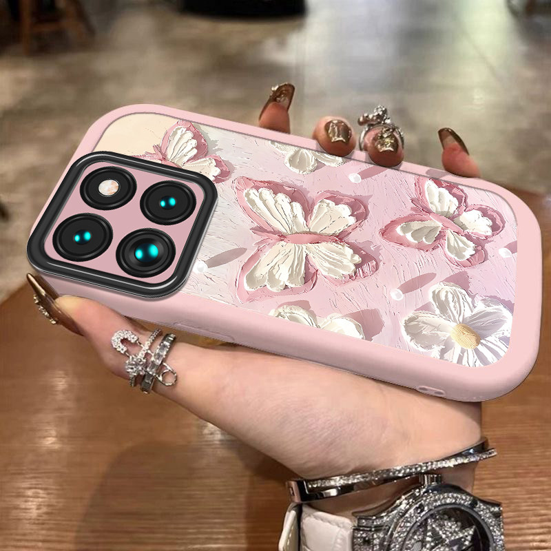 油画蝴蝶小米14手机壳米14Pro镜头全包14Ultra十四por新款MI保护套uitra女款新品14全包utrla专用14U防摔外壳