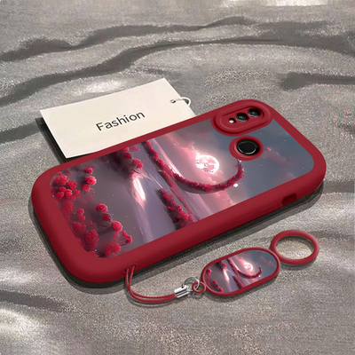 适用荣耀8X手机壳honor保护套畅玩8C新款硅胶镜头全包创意时尚个性防摔套花海月亮男女同款网红软外壳挂绳潮