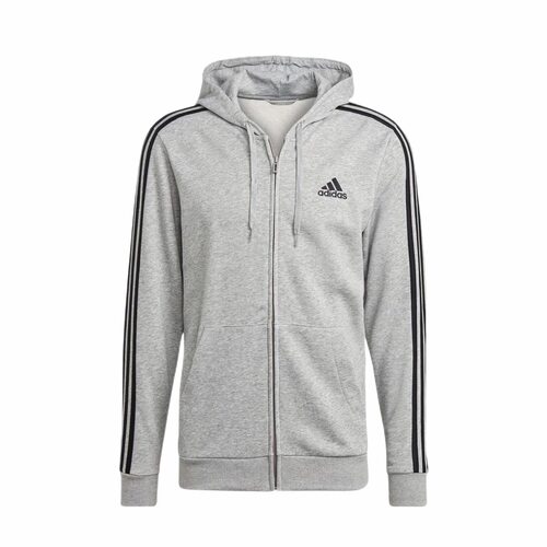adidas ESSENTIALS 毛圈布三条纹全拉链卫衣 男款GK9034