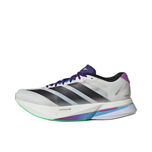 adidas Adizero Boston 13 超轻 训练跑步鞋 男款 白黑JS4946