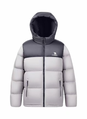 CAMEL骆驼 糯米糍 胶囊系列 600蓬鸭绒面包羽绒服男女M13CR07089C