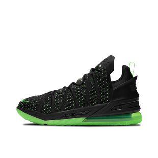 Nike Lebron 18 圆头系带 篮球鞋 男款 黑绿白 国内版CQ9284-005