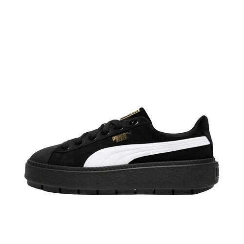 PUMA彪马 Platform Trace V 织物 低帮 板鞋 女款 黑白372613-01