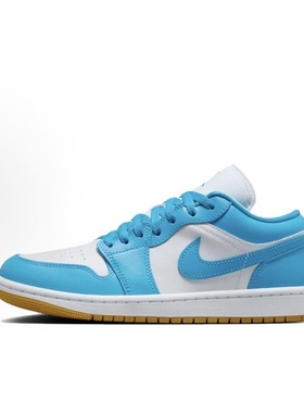 Jordan Air Jordan 1 Low  低帮 篮球鞋 女款 蓝白色DC0774-104