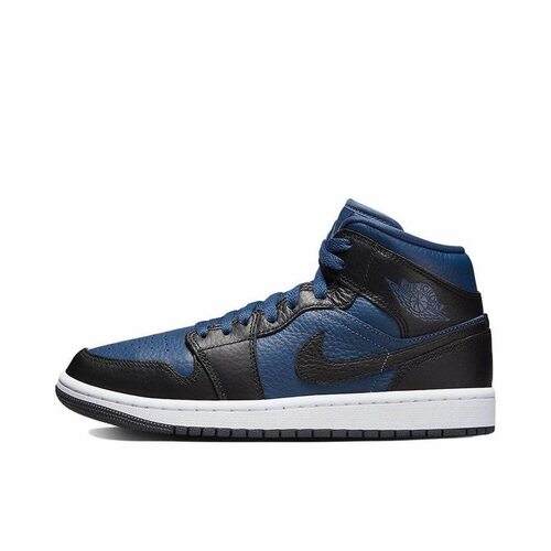 Jordan Air Jordan 1 潮流 中帮 篮球鞋 女款 黑白蓝DR0501-401