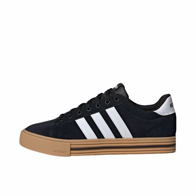 adidas Daily 4.0 舒适百搭 低帮 板鞋 男女同款 黑白黄JI4354