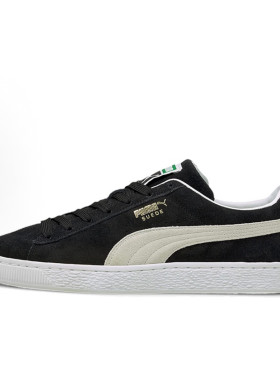 PUMA Suede Classic XXI 烫金logo  板鞋 男女同款 黑白374915-01