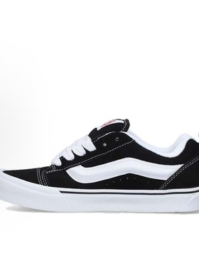 Vans Knu Skool 织物  耐磨 低帮男女同款VN0009QC6BT1(白色内里)