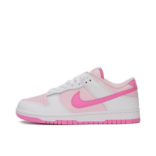 Nike Dunk LOW薄底 防滑耐磨 低帮 板鞋 女款 粉白HQ1181-661