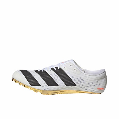 adidas Adizero Finesse 低帮 短跑 男女同款 白黑FY4081
