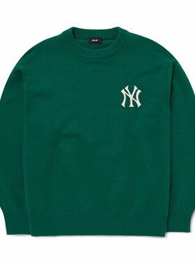 MLB FW22 纽约洋基队 FW22 圆领长袖针织套衫毛衣3AKPB0126-50GNS