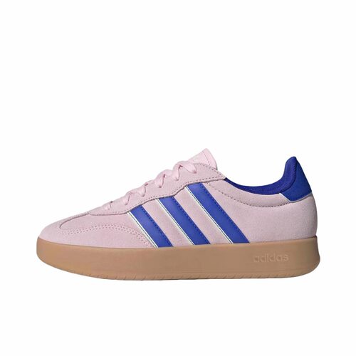 adidas BARREDA 舒适百搭薄底 低帮 板鞋 女款 粉蓝色JP7107
