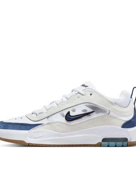 Nike Air Max Ishod 绒面革 网眼 板鞋 白色/蓝色FB2393-102