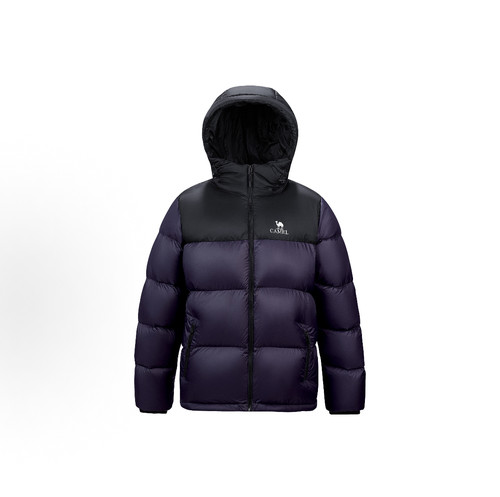 CAMEL骆驼 暖绒系列 骆驼火山泡芙羽绒服 男女款M13CR07089H紫/黑