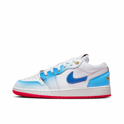 Jordan Air Jordan 1 Low SE 皮革 低帮 白蓝 青少年FN8895-141
