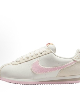Nike Cortez 舒适百搭减震防滑 低帮跑步鞋 女款 白粉HV6012-161