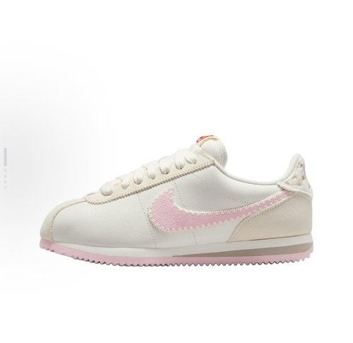 Nike Cortez 舒适百搭减震防滑 低帮跑步鞋 女款 白粉HV6012-161