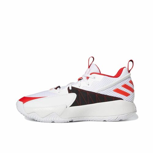 adidas 时尚舒适 减震防滑耐磨 低帮 篮球鞋 男女同款 白红GY8965