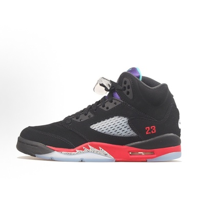 Jordan Air Jordan 5中帮 复古篮球鞋 男女同款 黑红CZ2989-001