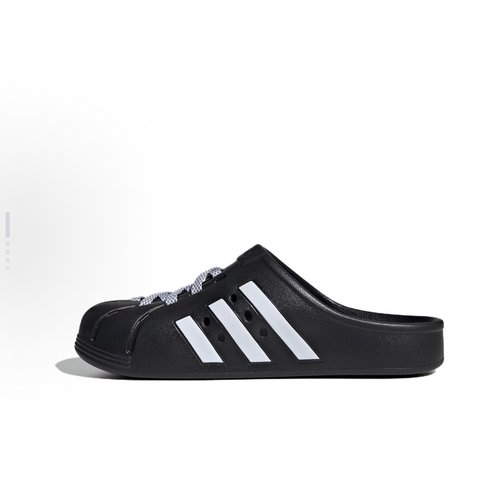 adidas ADILETTE CLOGS 百搭休闲包头拖鞋 男女同款 黑白JH9848