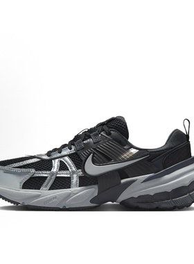 Nike V2K Run 舒适 织物减震 低帮跑步鞋 女款 黑色FD0736-005