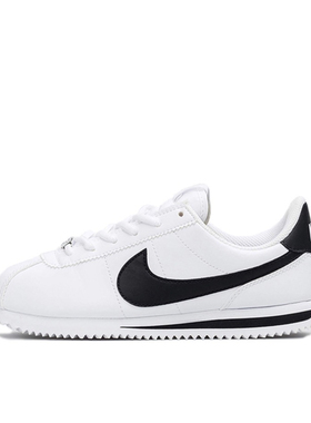 Nike Cortez Basic SL 合成革皮革 减震 白黑 男女同款904764-102