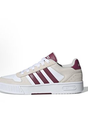adidas neo D-PAD 皮革 耐磨 低帮 板鞋 男女同款 白棕色JR8324