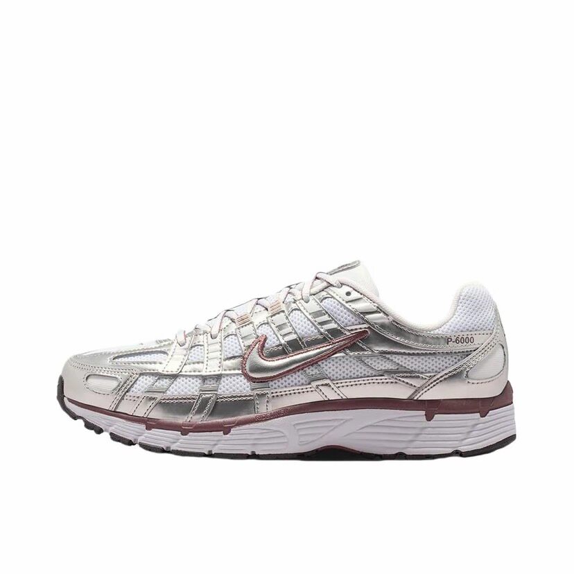 Nike P-6000 舒适透气支撑 低帮 休闲跑步鞋 女款 白银BV1021-110