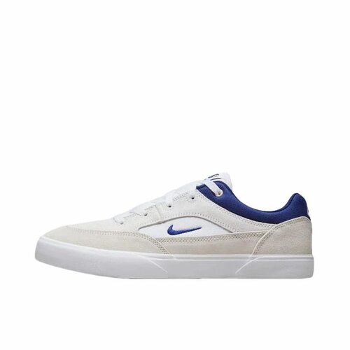 Nike MALOR 时尚薄底 低帮 板鞋 男女同款 白蓝FV6064-100
