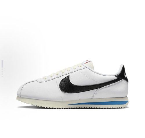 Nike Cortez 低帮 休闲城市通勤跑步鞋 女款 白黑蓝DN1791-100