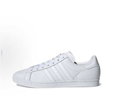 adidas originals Coast Star 合成革 板鞋 男女同款 纯白EE8903