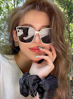 速发202复年新款感镜级墨5古白框太镜防紫外线大脸