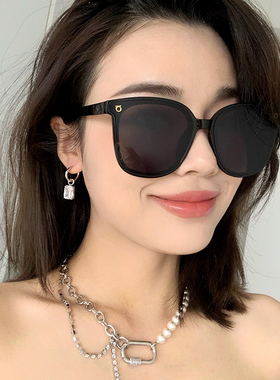 速发2镜25新款墨0圆脸显街小方框脸拍防紫外线太