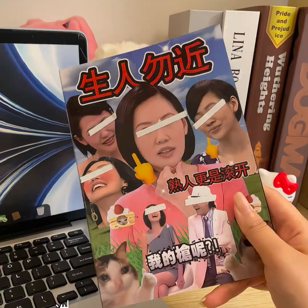 小红书同款史上A5抽象梗图贴纸书小s搞笑创意咕卡手账装饰素材