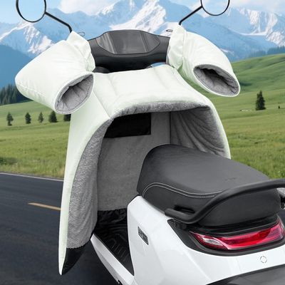电动车挡风被冬季加厚加绒小电动自行车冬款加大保暖分体简约挡风