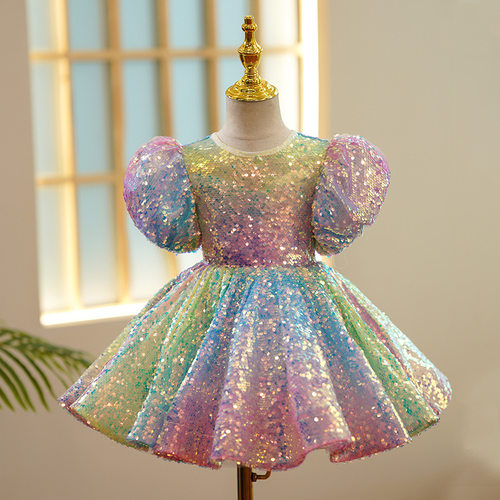 儿童公主裙蓬蓬纱花童生日礼服裙