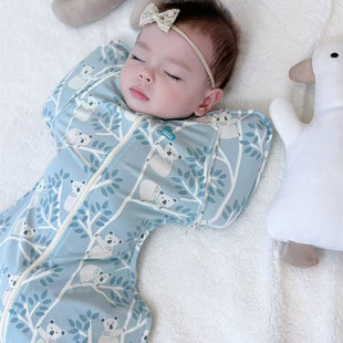 lovetodream婴儿防惊跳睡袋新生宝宝春秋四季 纯棉鸡翅睡袋 投降式