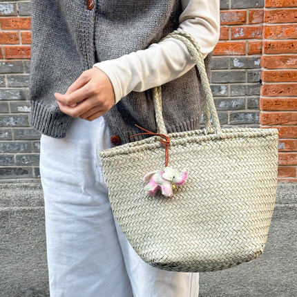 Dragon Diffusion8813编织包女法式篮子手工文艺百搭手提包女正品