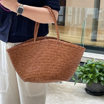 Dragon diffusion8907比利时编织包牛皮纯色手工法式单肩包休闲女