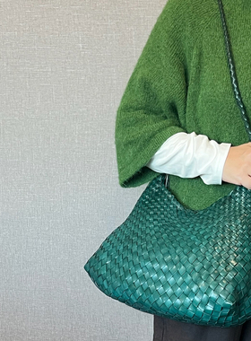 Dragon Diffusion8939手工编织包法式篮子复古百搭手提包女大容量