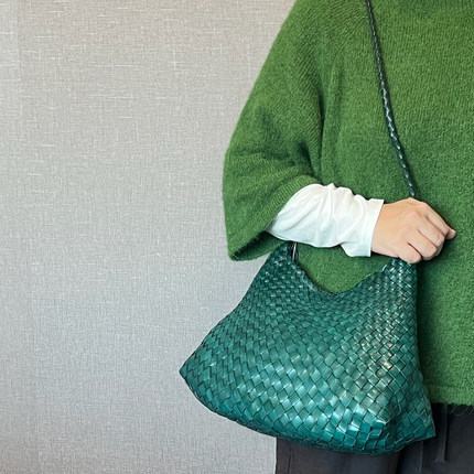 Dragon Diffusion8939手工编织包法式篮子复古百搭手提包女大容量