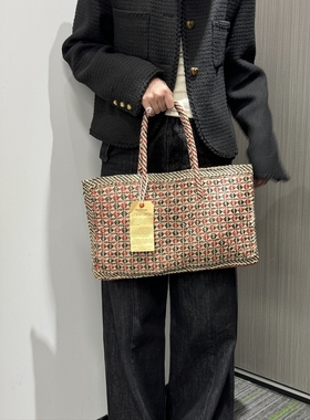 Dragon Diffusion8005法式小众牛皮编织包彩色单肩托特包女大容量