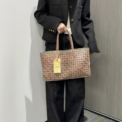 Dragon Diffusion8005法式小众牛皮编织包彩色单肩托特包女大容量