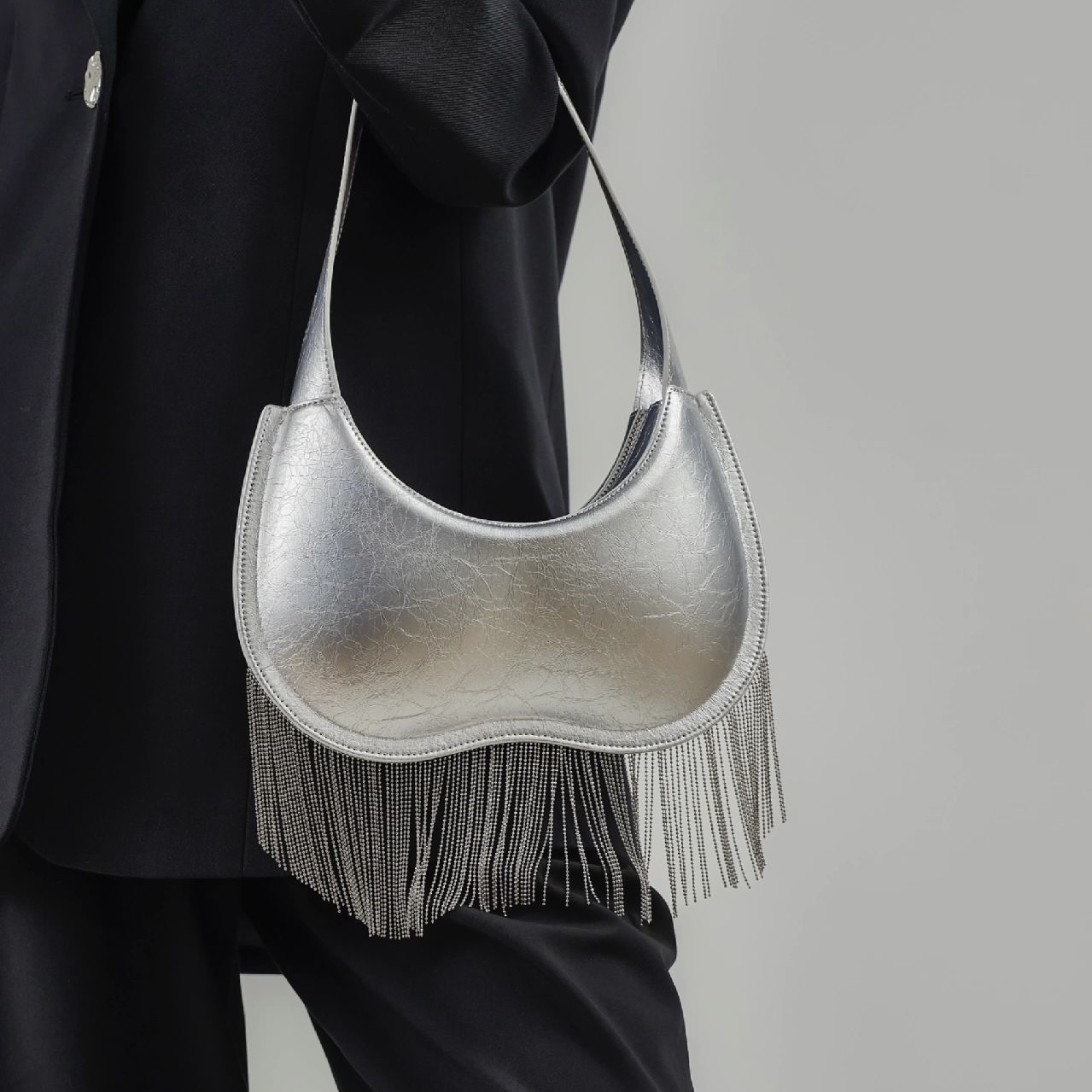 CIRD腋下包银珠流苏高级感法棍包