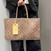 Dragon Diffusion8005法式 小众牛皮编织包彩色单肩托特包女大容量