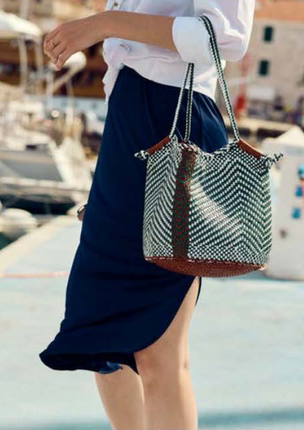 Dragon diffusion8153比利时编织包单肩手提包牛皮拼接小众设计