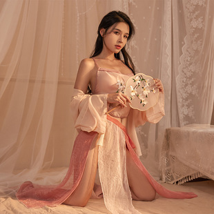 【私慕】情调趣味内衣古风雪纺纱睡裙大码肚兜性感风cos汉服诱惑